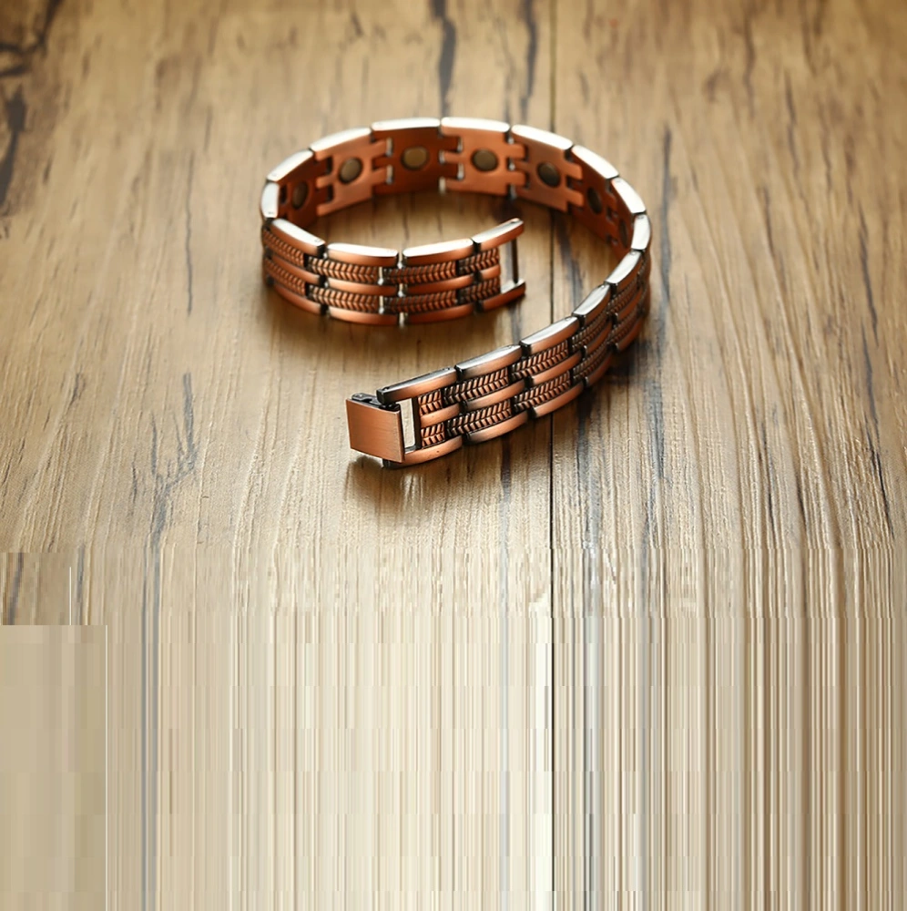 Pure Copper 3500 Gauss Double Row Strong Magnetic Bracelet