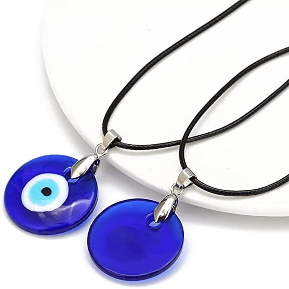 Devil's Eye Turkish Blue Eye Glass Pendant Necklace