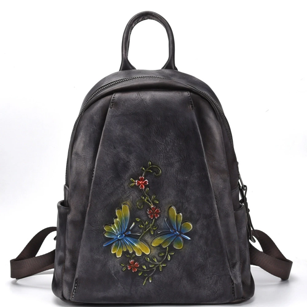 Women's Color Rubbing Retro Backpack All Match