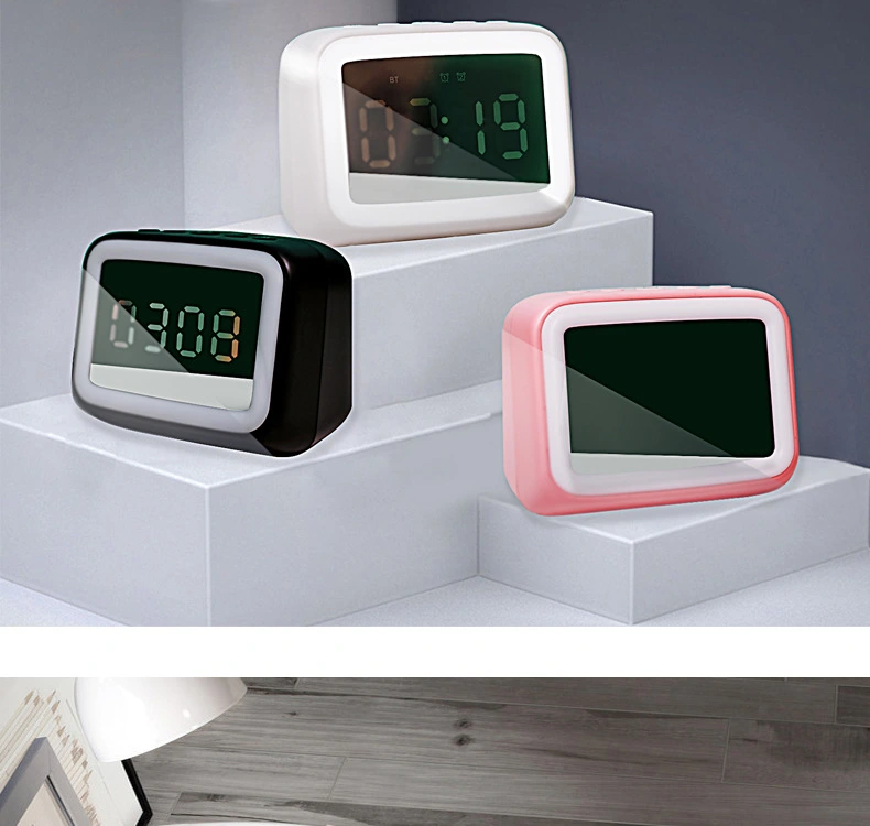 Bluetooth Speaker Mini Mirror Small Night Lamp Card FM