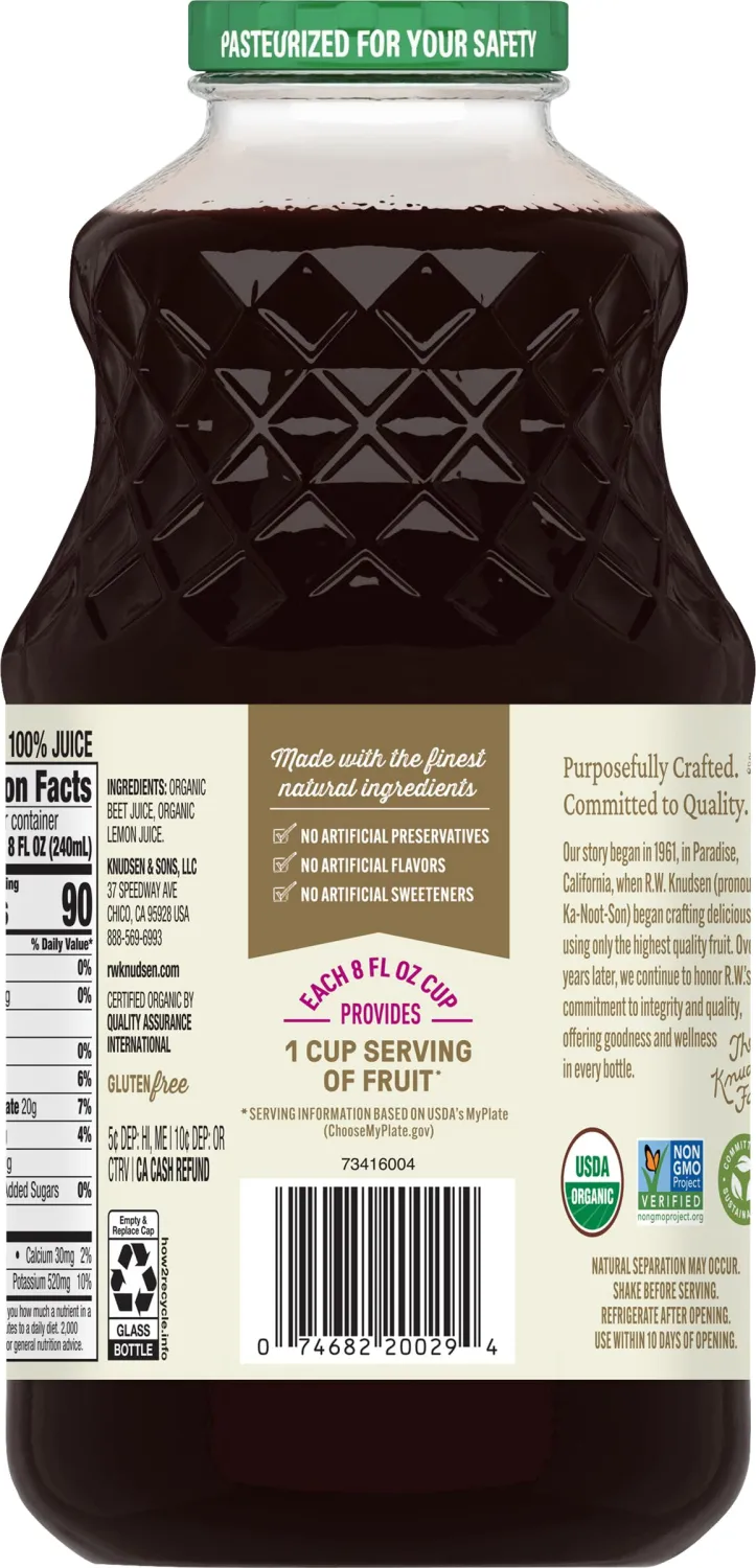 R.W. Knudsen Family Organic Beet Juice Blend, 32 Ounces