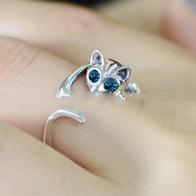 Women's Fashion Kitten Shape Adjustable Ring