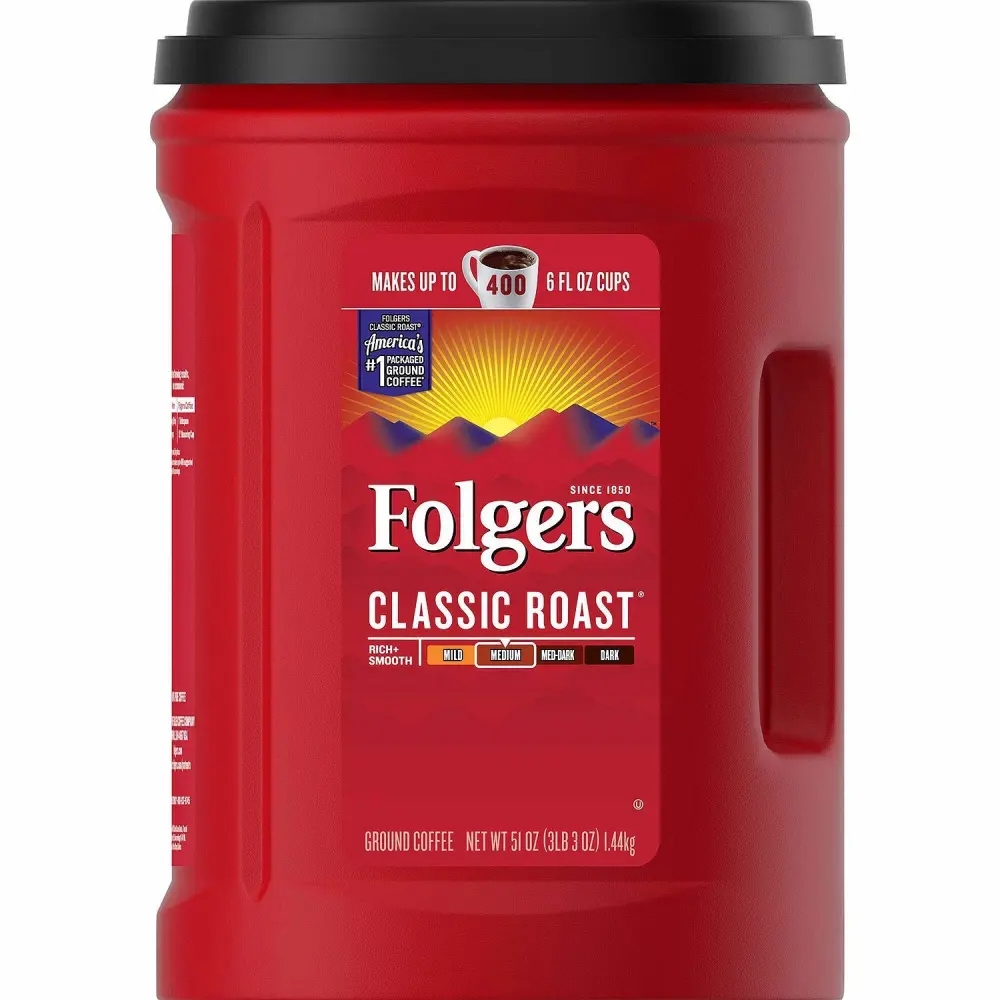 Folgers Coffee, Classic(Medium) Roast, 51 Ounce, 3Packages (51 oz)