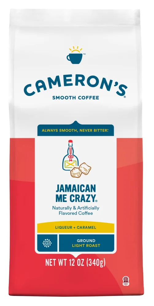 Cameron's Coffee Roasted Ground Coffee Bag, Flavored, Jamaican Me Crazy, 12 Ounce