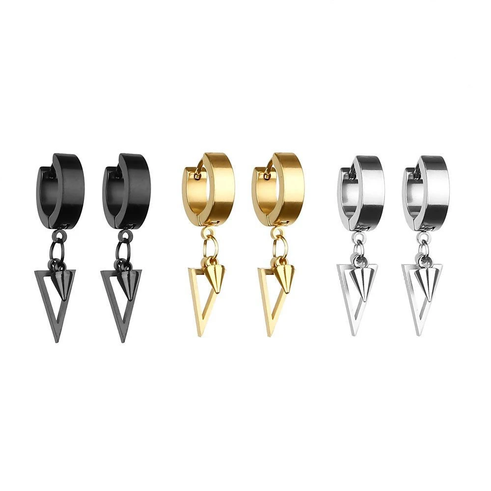 Trendy Triangle Tapered Stud Earrings