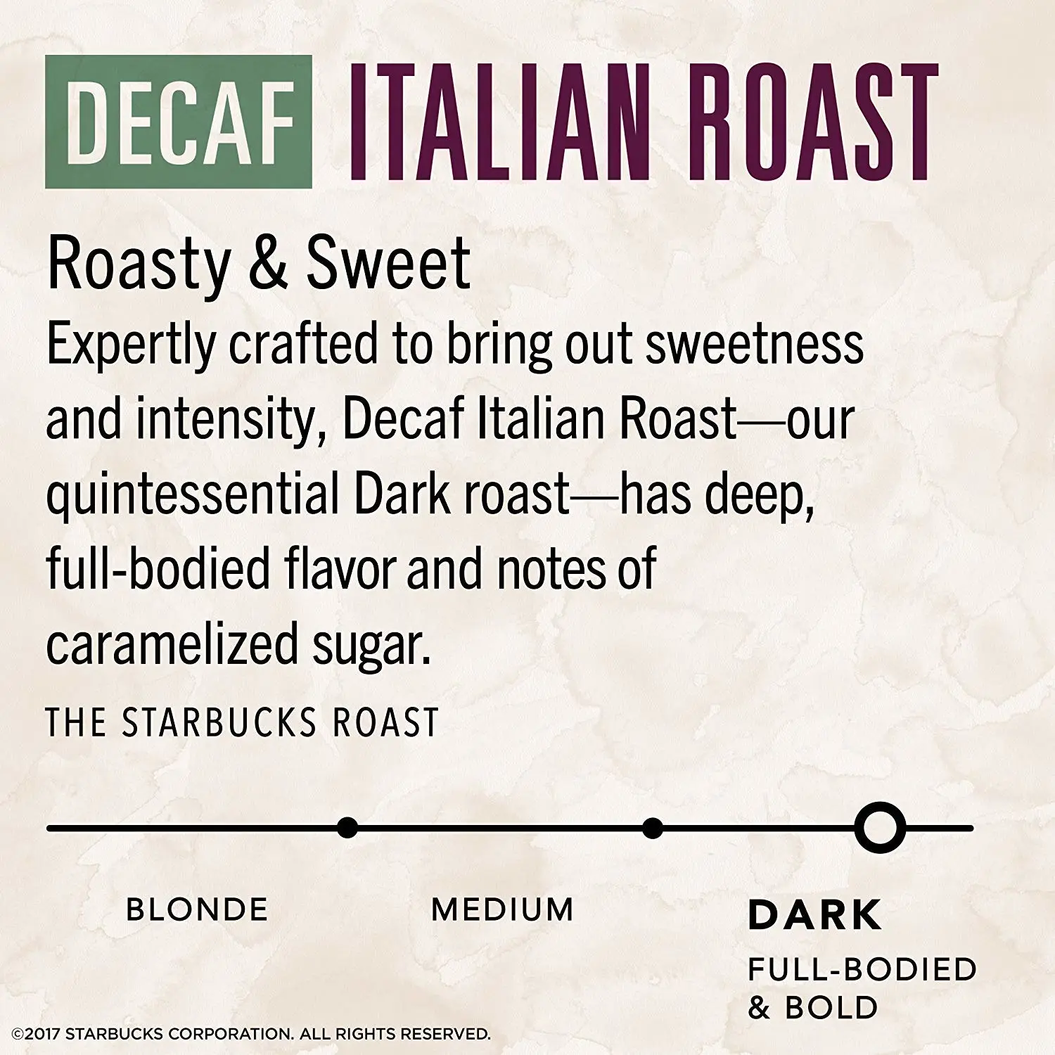 Starbucks VIA Instant Coffee, Dark Roast Coffee, Decaf Italian Roast, 100% Arabica, 1 box (50 packets)