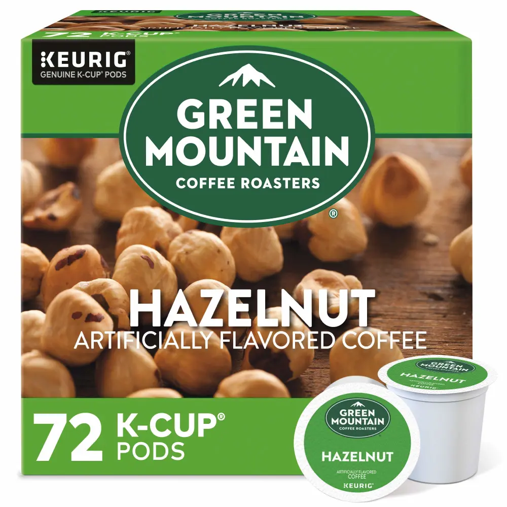 Green Mountain Coffee Roasters Hazelnut Keurig Single-Serve K-Cup pods, Light Roast Coffee, 72 Count