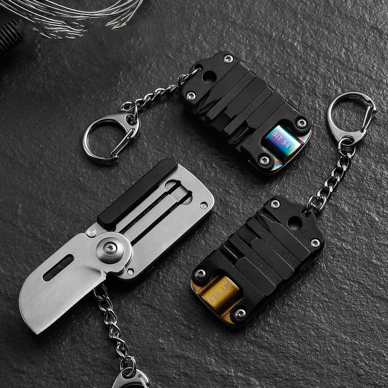 Function Portable Keychain Mini Tool Folding Knife