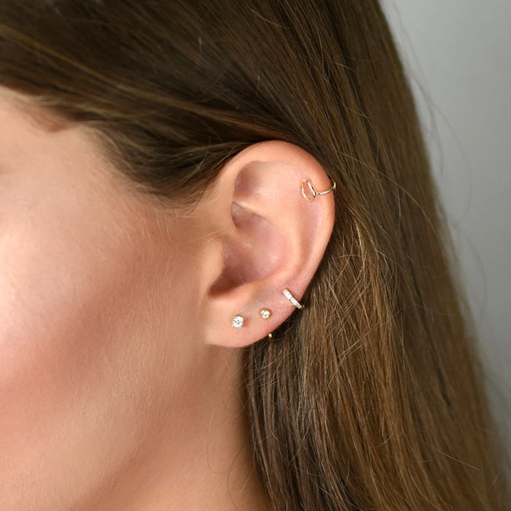 A Hook Zircon Earrings Are Still Simple Sterling Silver