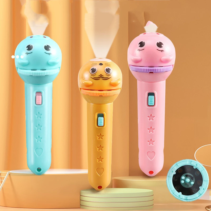 Children's Luminous Projection Flashlight Baby Early Education Cartoon