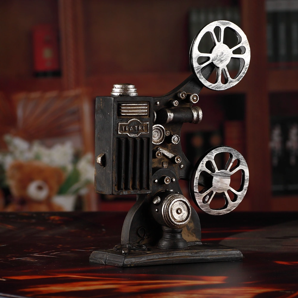 Retro Nostalgic Film Projector Model Props Creative Cinema Ornaments For Taking Photos Resin Crafts