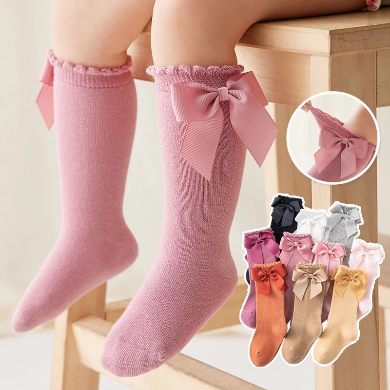 Girls' Socks Mid-calf Bow Princess