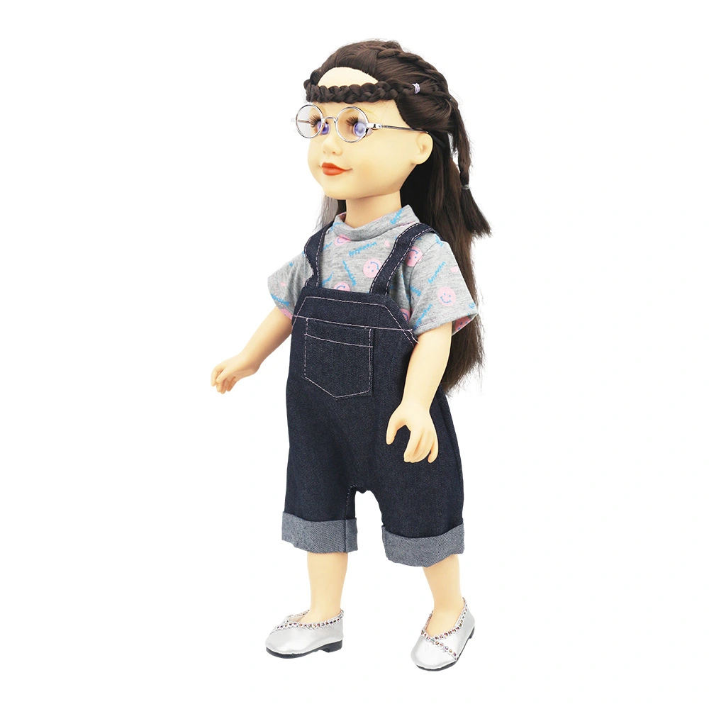 Girls Doll 43cm Doll Accessories Denim Jumpsuit Suspenders