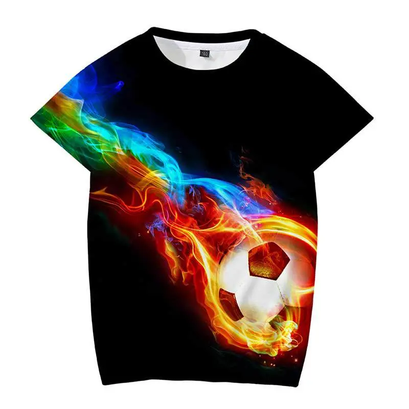 3D Digital Printing Football Series Loose Short Sleeve Men's T-shirt