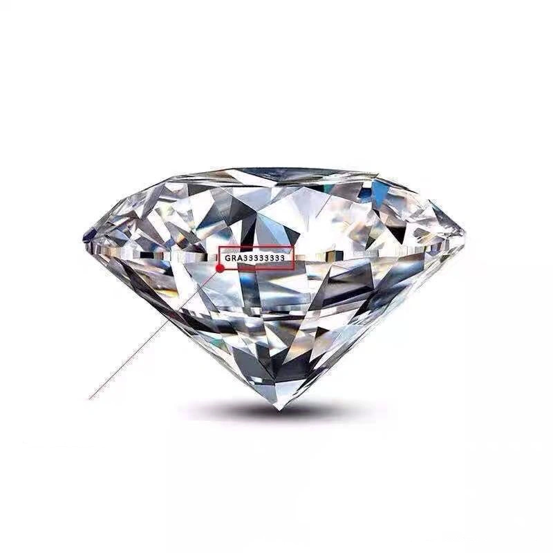 D Color Moissanite Bare Stone Hearts And Arrows Round