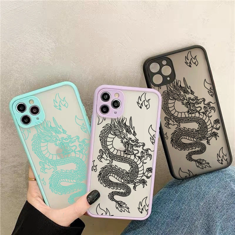 Frosted Mobile Phone Case Line Dragon