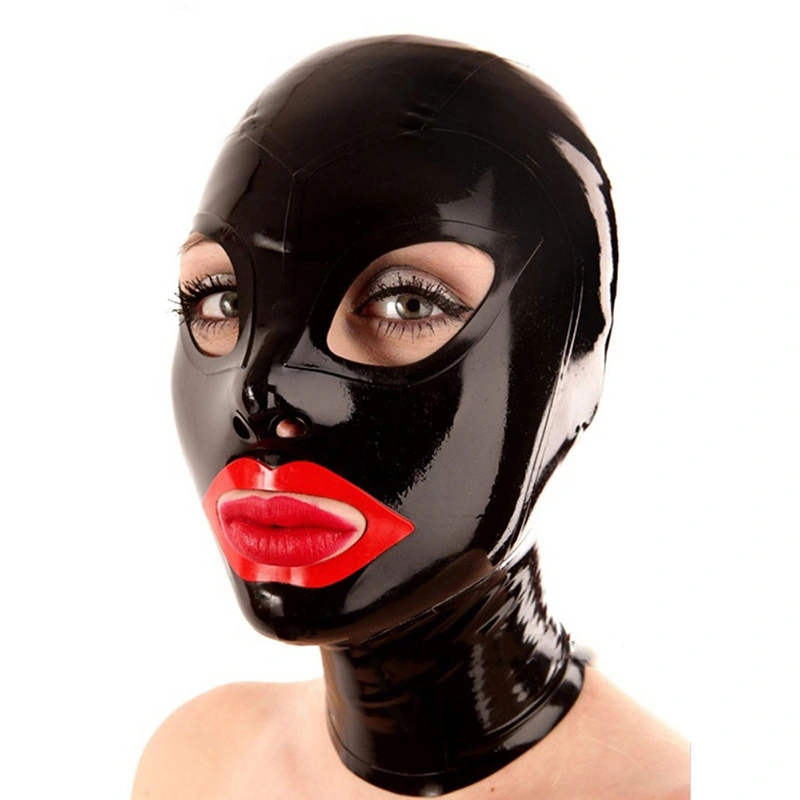 Ladies Latex Full Coverage Headgear Suffocation