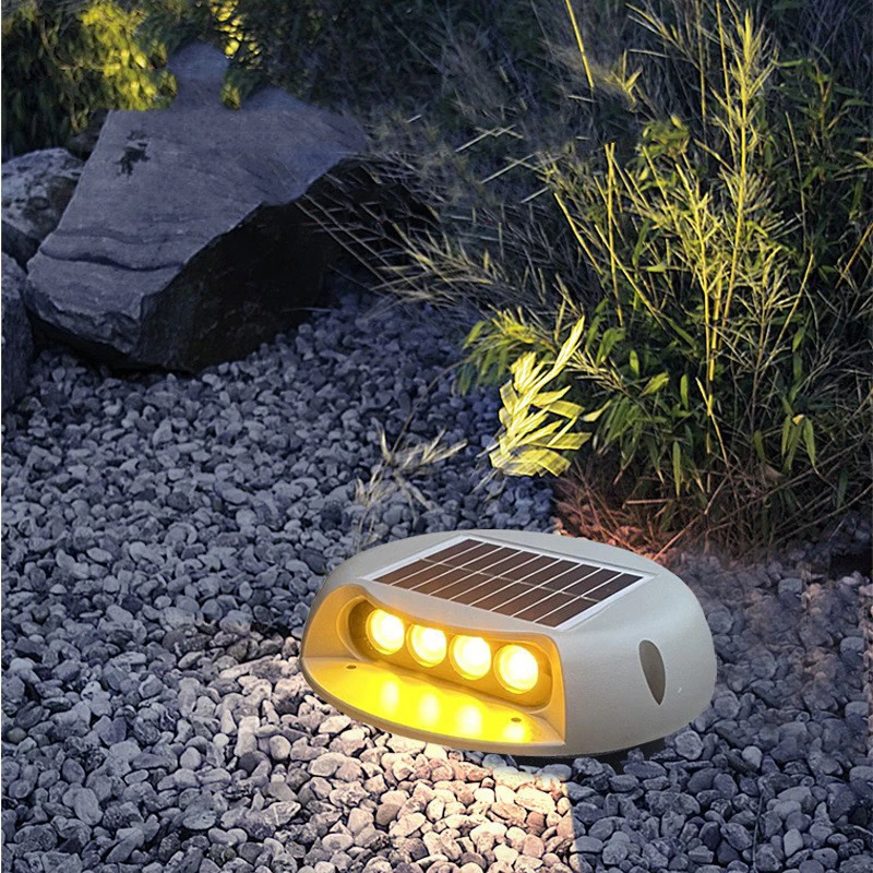 Sun Red Walkway Step Light LED Round Waterproof Colorful Buried