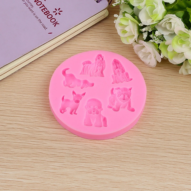 Cartoon Puppy Fondant Silicone Brickearth Mold Baking Cake