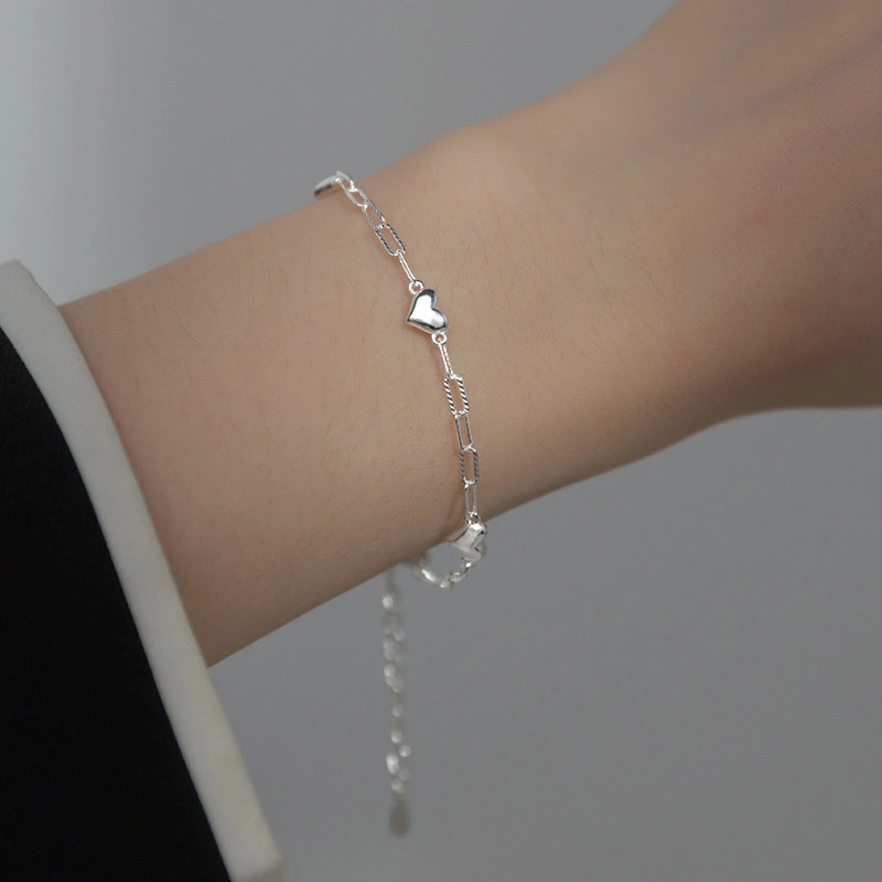 Silver Sweet Lady Love Bracelet Temperament