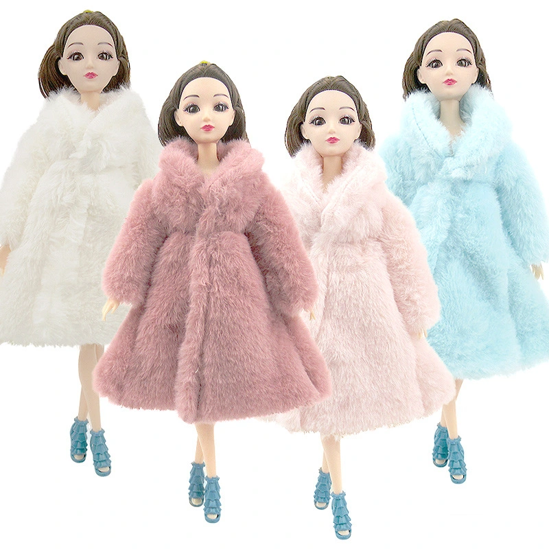 Doll Fashion Plush Coat Cloak Girl Toy Doll