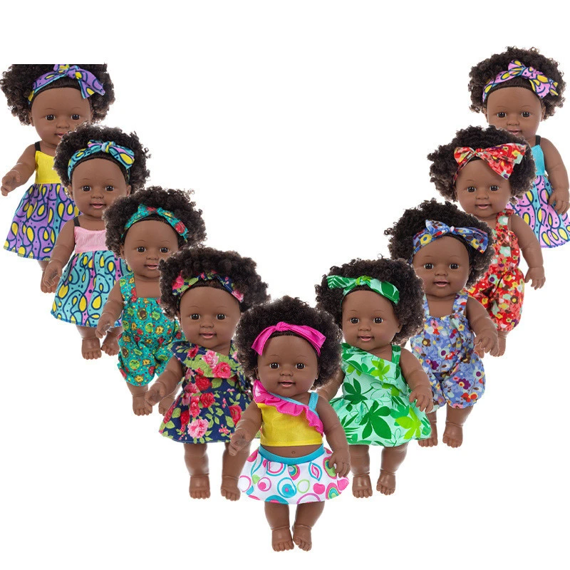 Inch Simulation Rebirth Doll Explosive Head African Black Baby Soothing