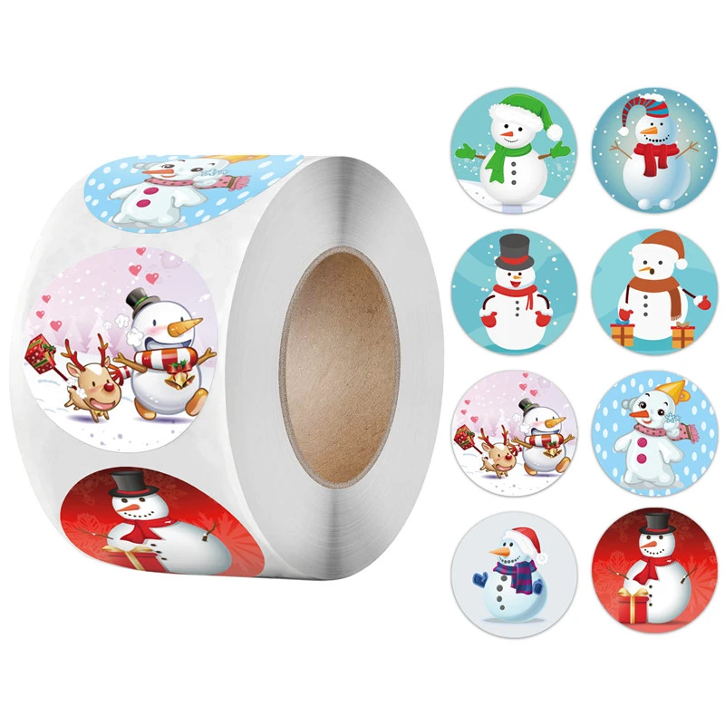 Roll Stickers Christmas Holiday Decoration Gift Series Sticker Labels