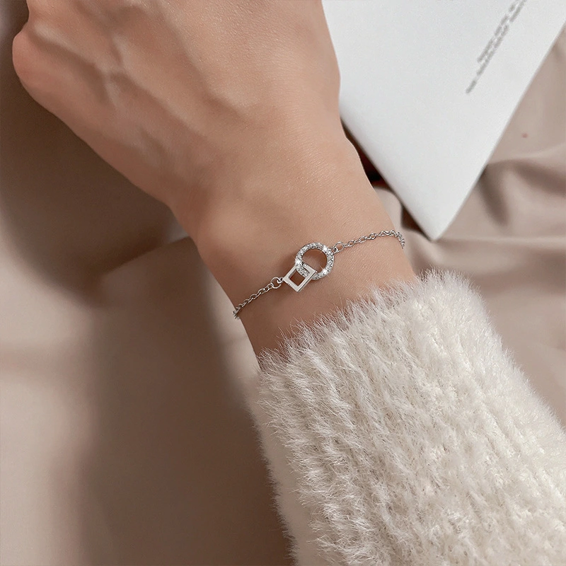 Geometric Interlocking Me and You Bracelet