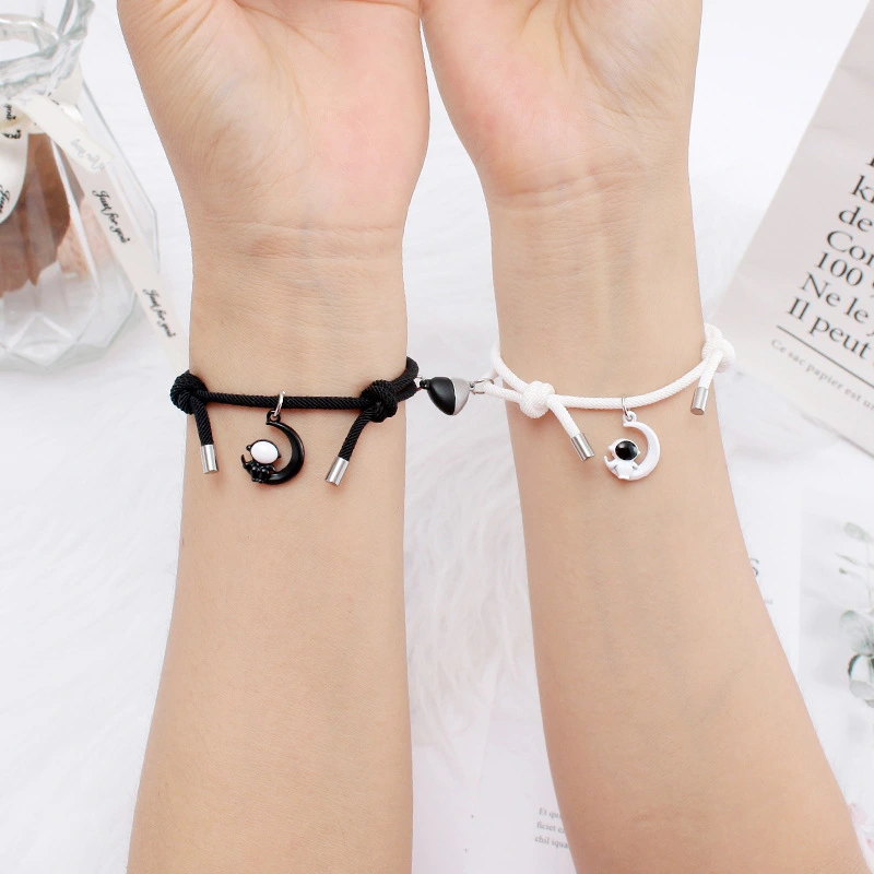 New Love Magnet Astronaut Couple Bracelet