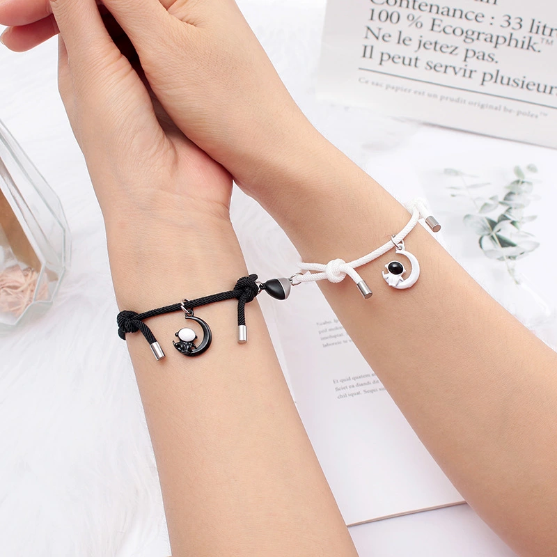 New Love Magnet Astronaut Couple Bracelet