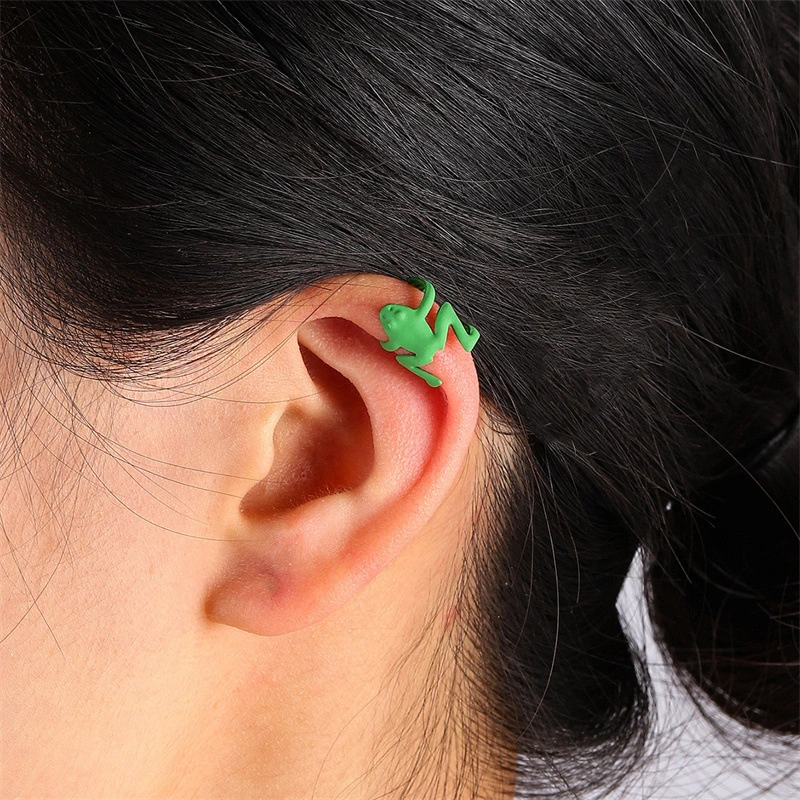 European And American Fashion Retro Ear Pierced Punk Frog Ear Clip