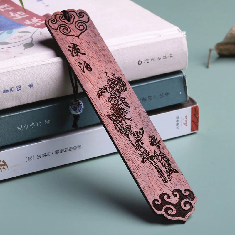 Ingenuity Wooden Creative Culture Chinese Style Business Solid Wood Bookmark