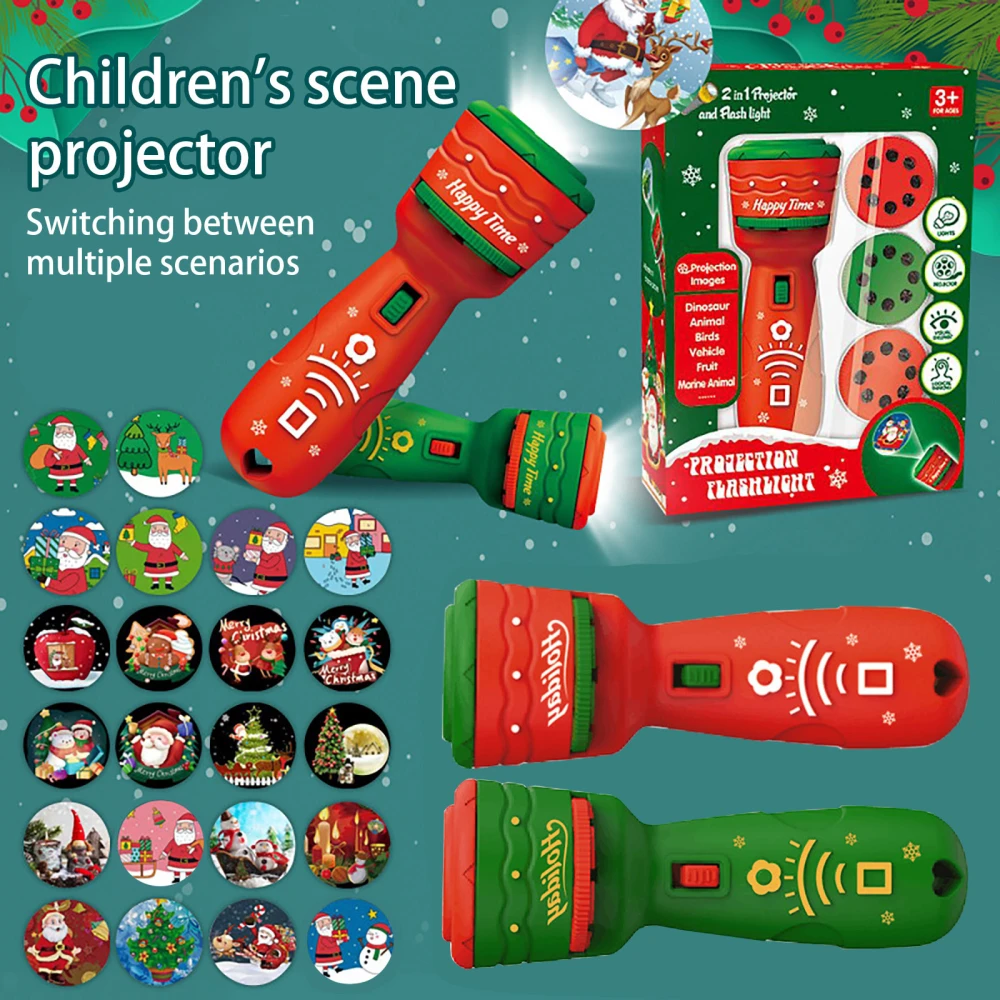 New Christmas Toy Children Glowing Toy Flashlight