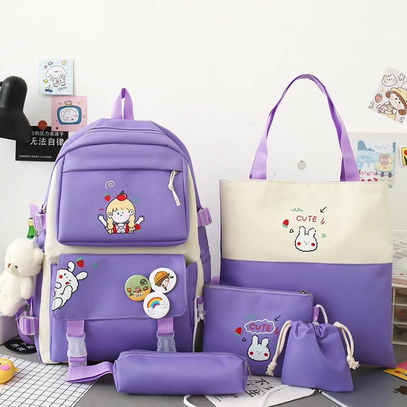 Ladies Fashion Five Piece Large Capacity Backpack