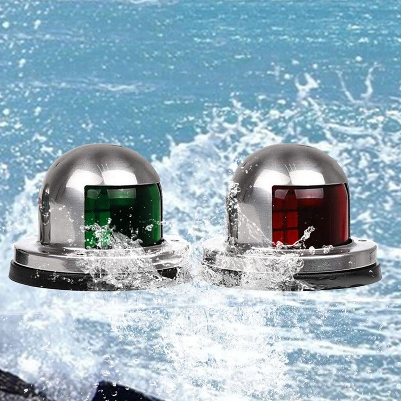 Car Yacht Stainless Steel Marine LED Navigation Light Red And Green Signal Light Sidelight 12v MK-066