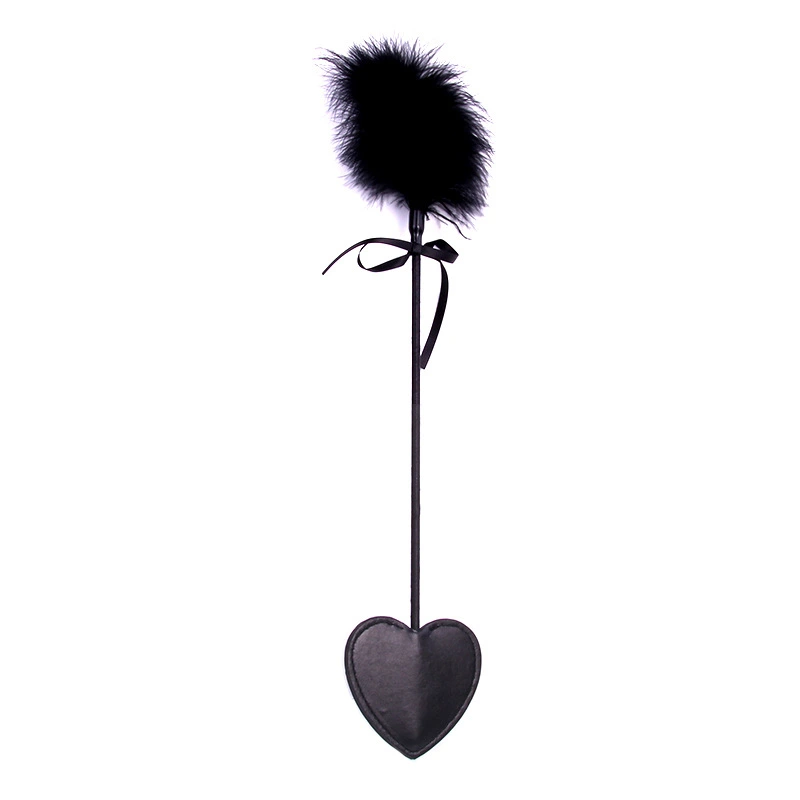 Couple Feather Love Clapping Device Heart-shaped Leather Racket