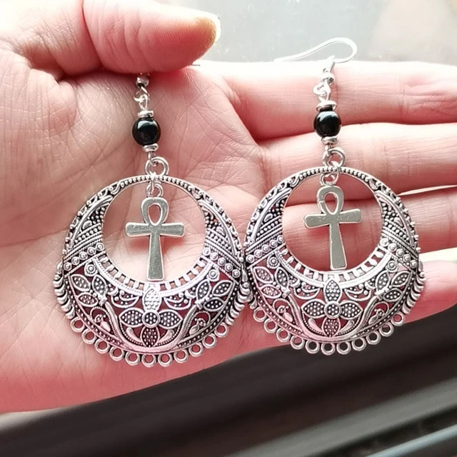 Temperament Cross Earrings Bohemia Ethnic