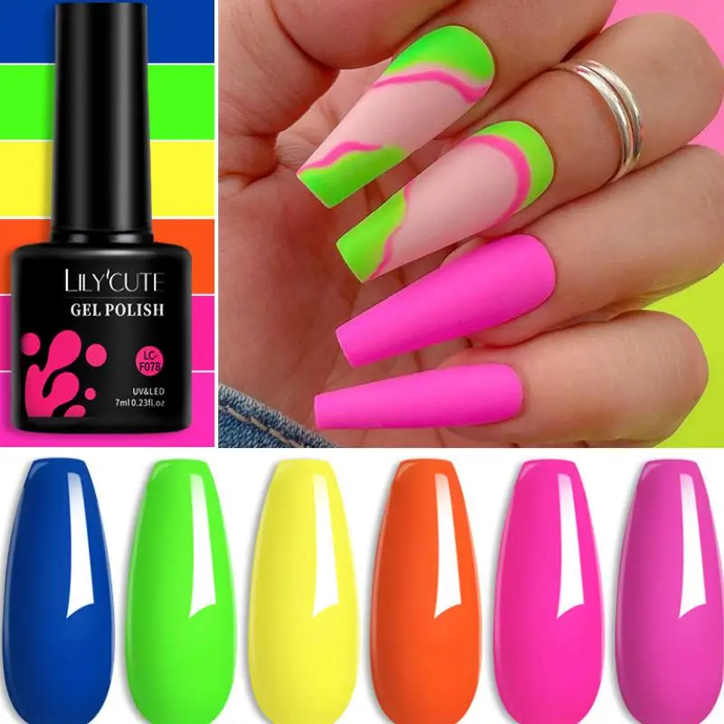 7ML Nail Gel Polish Summer Neon Gel Polish