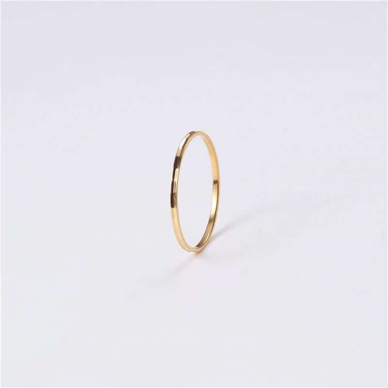 Titanium Steel Gold Plating 18K Gold Ring