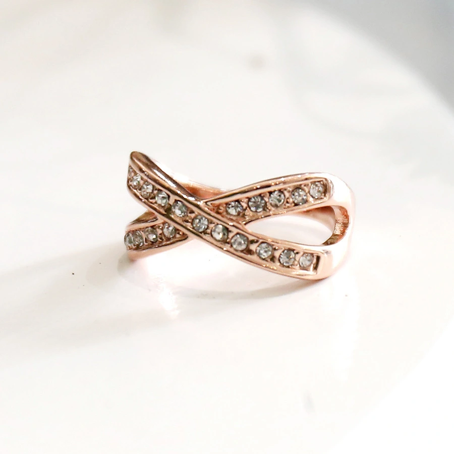 Popular Diamond Rhinestone Cross Ring