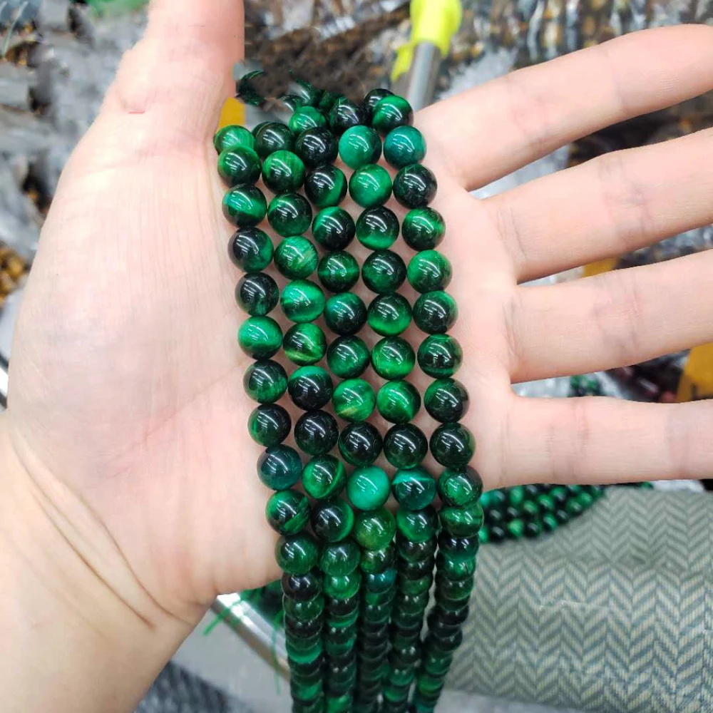 Handmade Green Tiger Eye Loose Beads Accessories