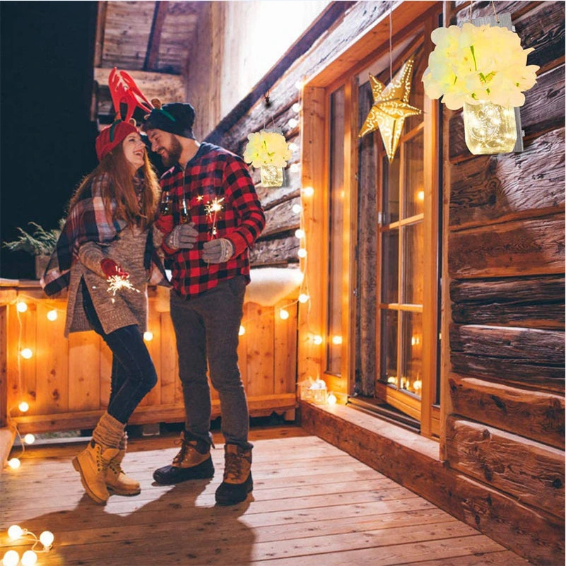 Creative Wood Led Mason Jar Wall Light