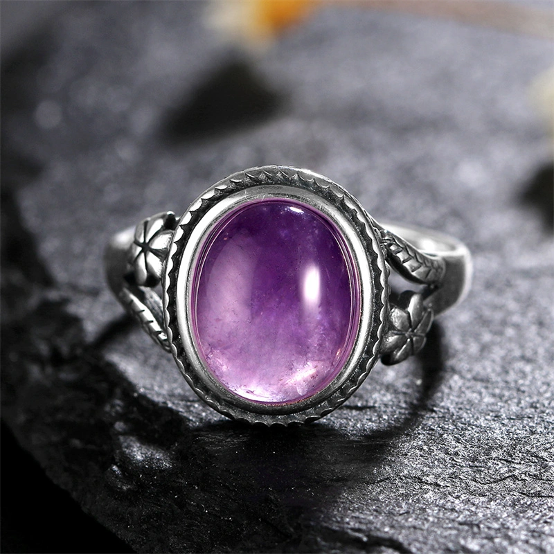 Women's Fashion Temperament Vintage Egg Shape Ring