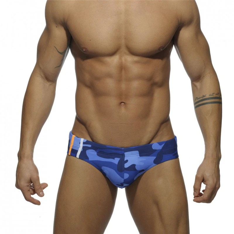 Men's Multicolor Camouflage Triangle Swim Shorts