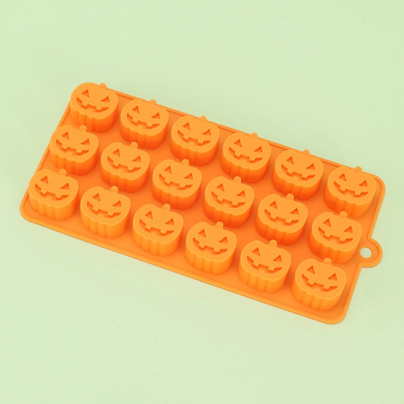 Halloween 18 Hole Pumpkin Jack Food Grade Silicone Mold