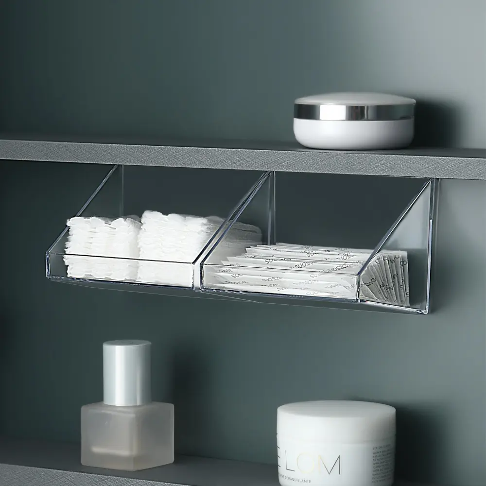 Mirror Cabinet Oblique Cosmetic Shelf Wall Mounted Storage