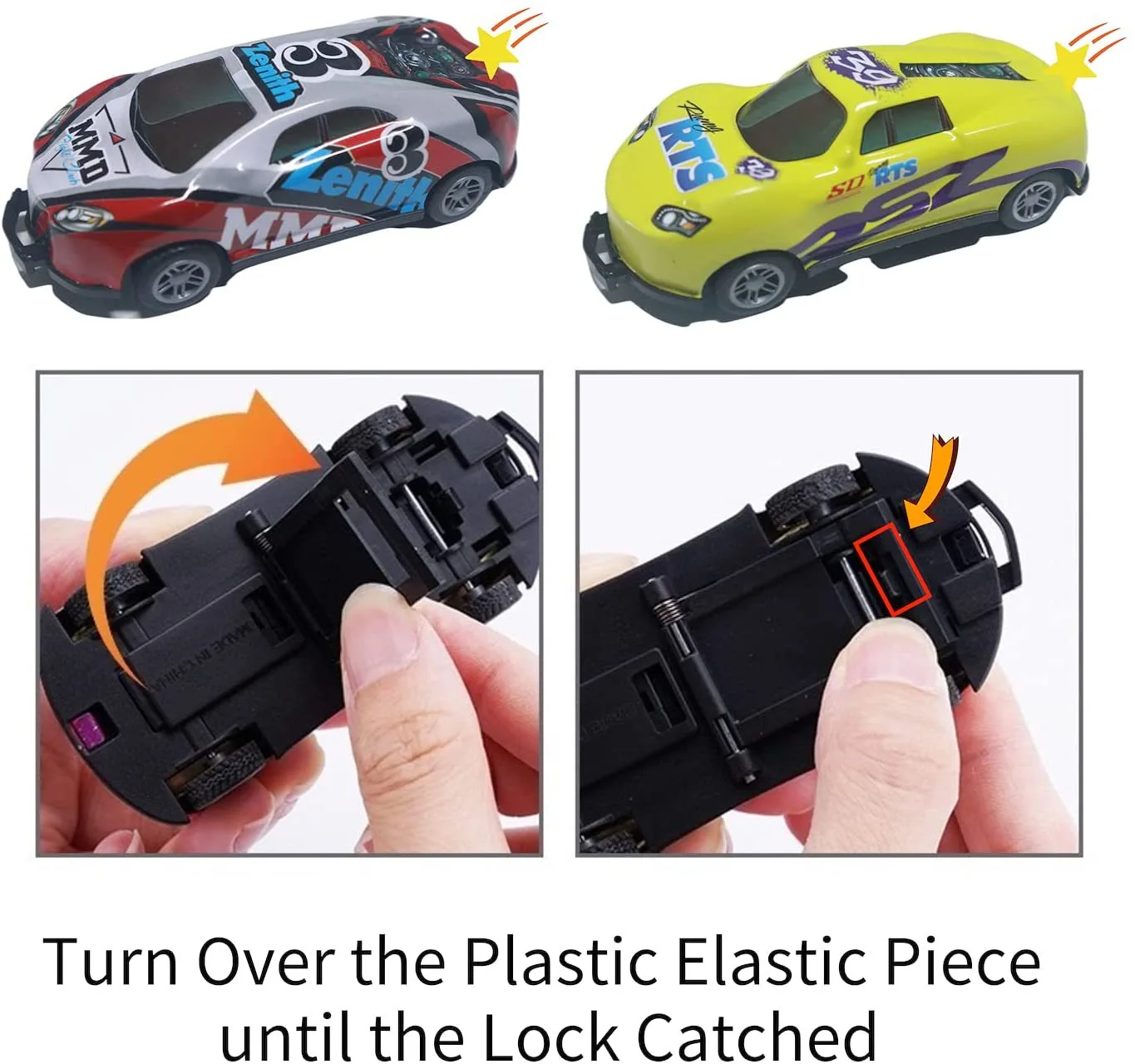 Catapult Car Metal Tin Boy Bouncing Racing