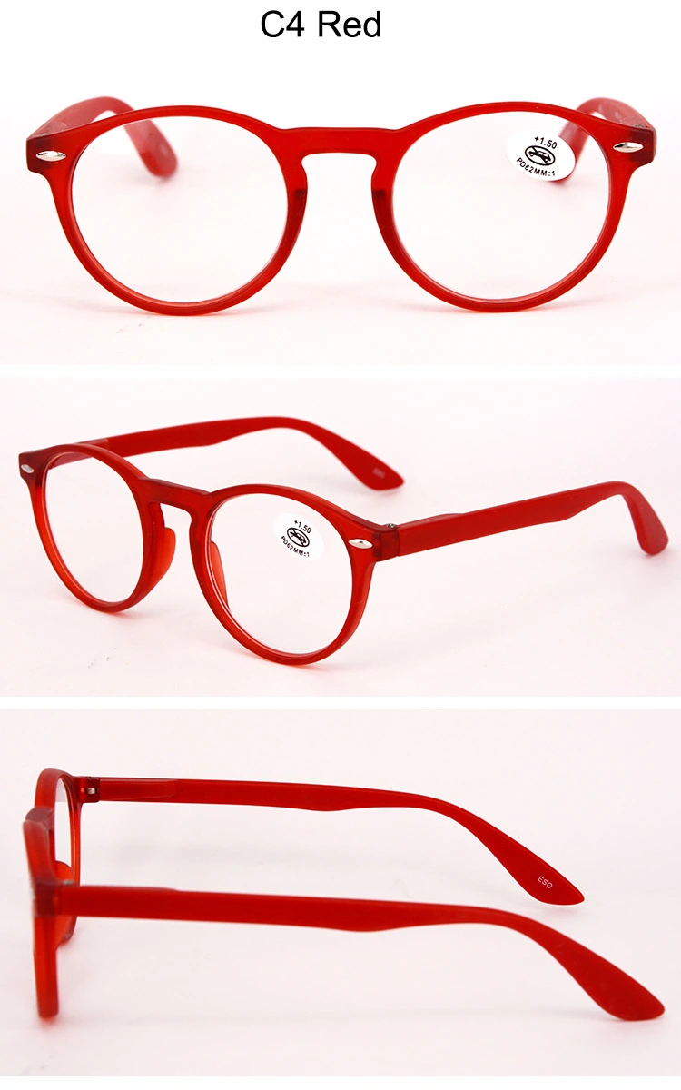 Retro Reading Glasses With Rice Nails Round Fashion