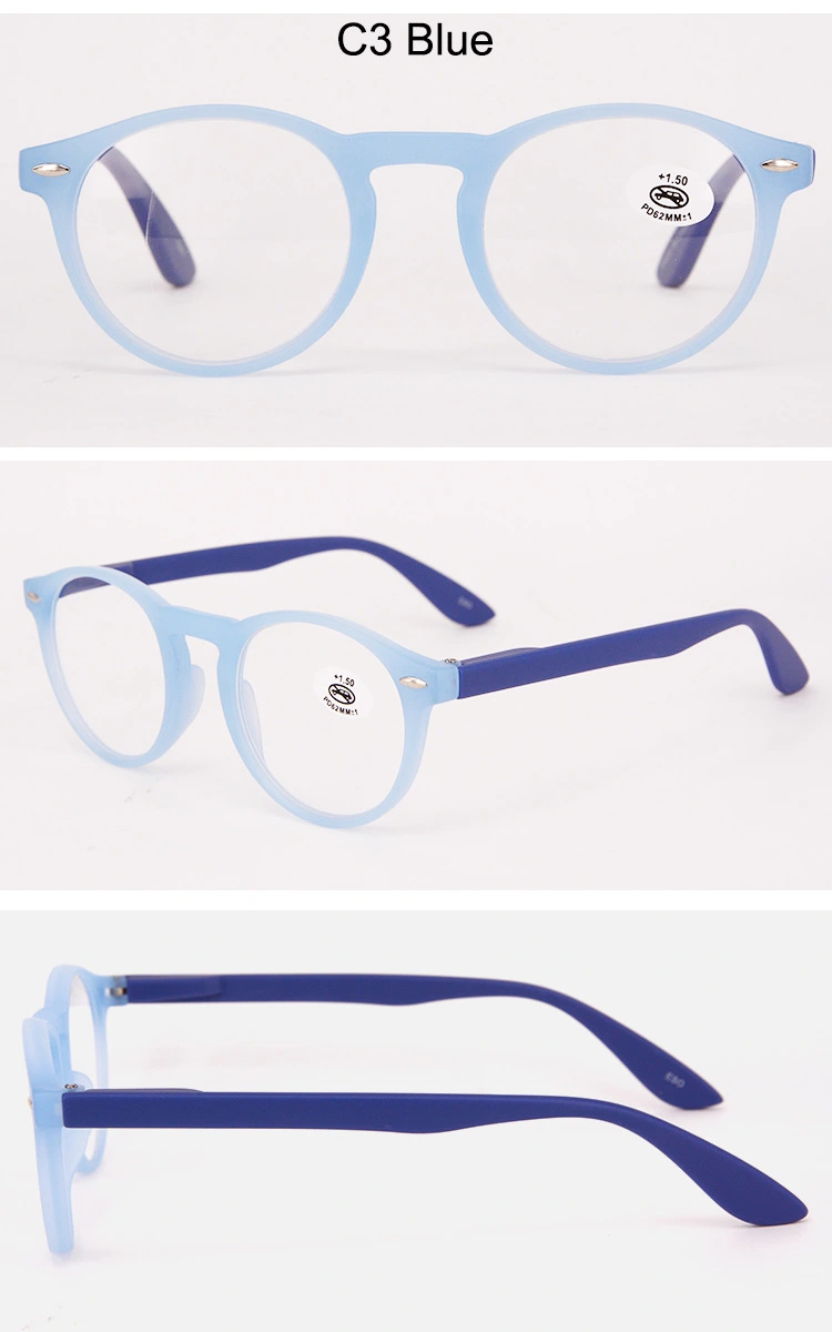 Retro Reading Glasses With Rice Nails Round Fashion