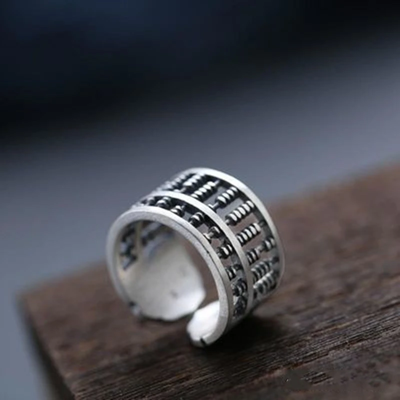 Niche Ring Female Lucky Money Abacus Personality Transfer